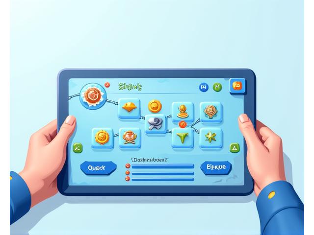 Interfaz de juego educativa con insignias, árbol de habilidades y barra de progreso.