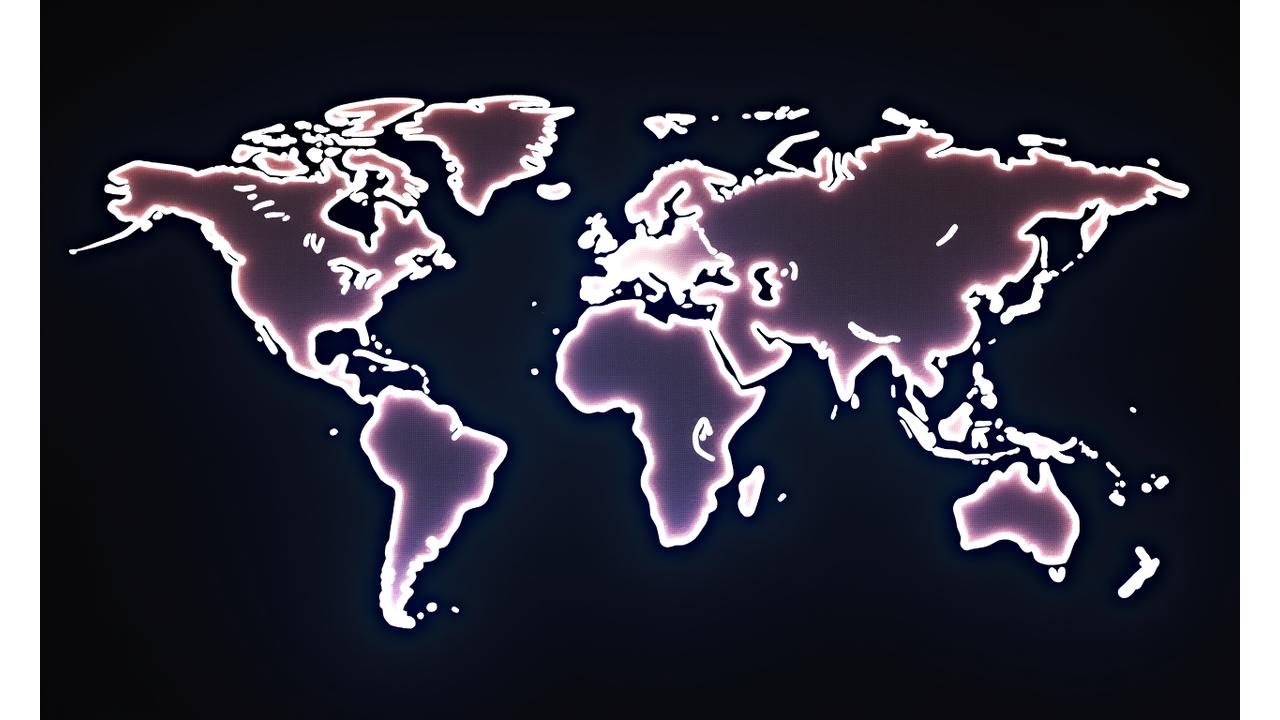 Mapa mundial interactivo mostrando puntos de uso activo de recursos educativos de Aula Libre.