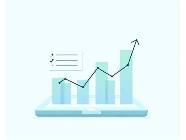 Gráfico de barras y líneas en una pantalla de ordenador representando analítica de datos.