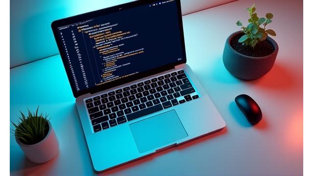 Fragmento de código Python en una pantalla, con un icono de serpiente y conceptos básicos de programación.