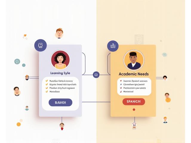 Interfaz de emparejamiento de tutores mostrando perfiles de educadores con indicadores de compatibilidad y opciones de filtrado. Colores claros y iconos intuitivos.